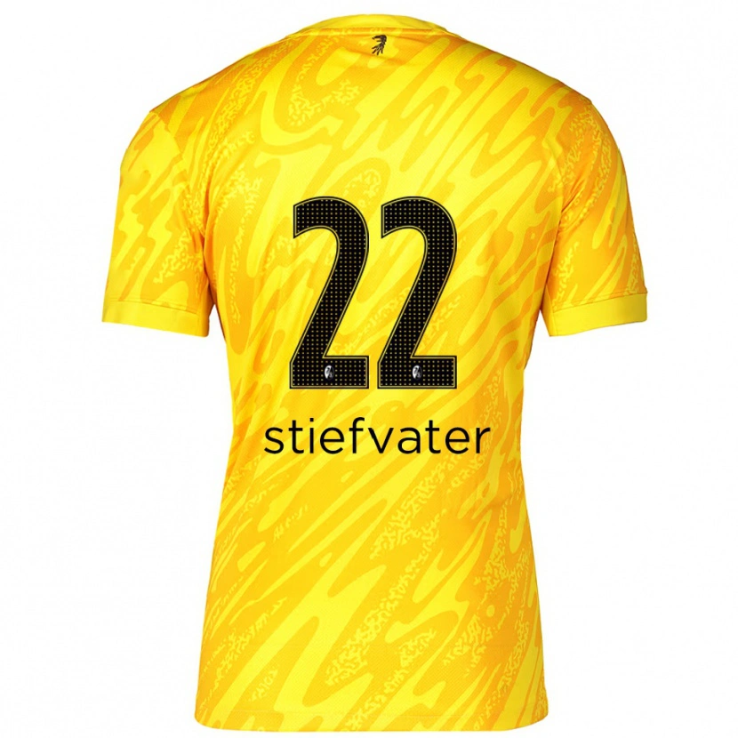 Danxen Heren Max Stiefvater #22 Geel Zwart Keepersshirt 2025/26 T-Shirt België