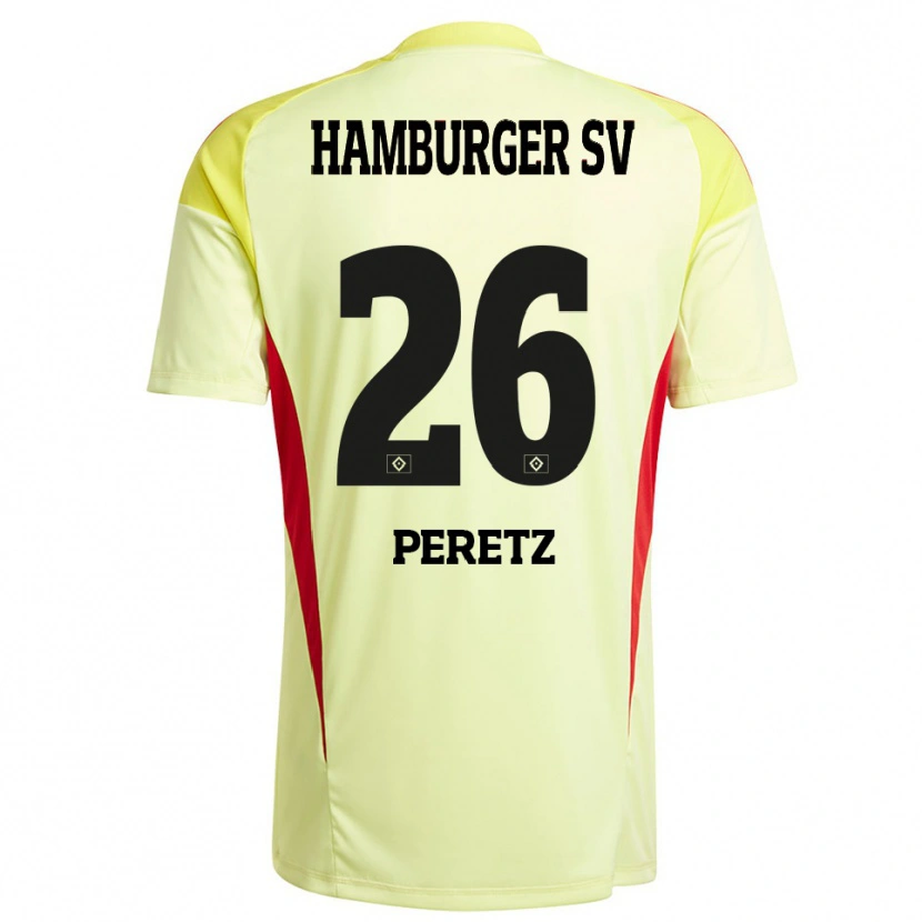 Danxen Heren Daniel Peretz #26 Geel Zwart Rood Keepersshirt 2025/26 T-Shirt België