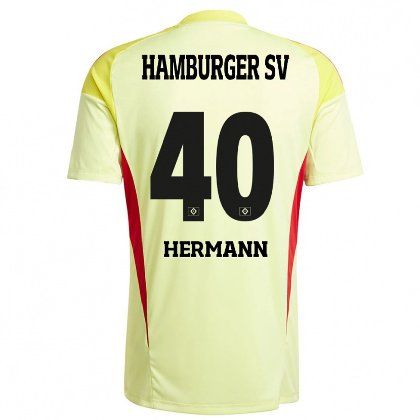 Danxen Heren Hannes Hermann #40 Geel Zwart Rood Keepersshirt 2025/26 T-Shirt België