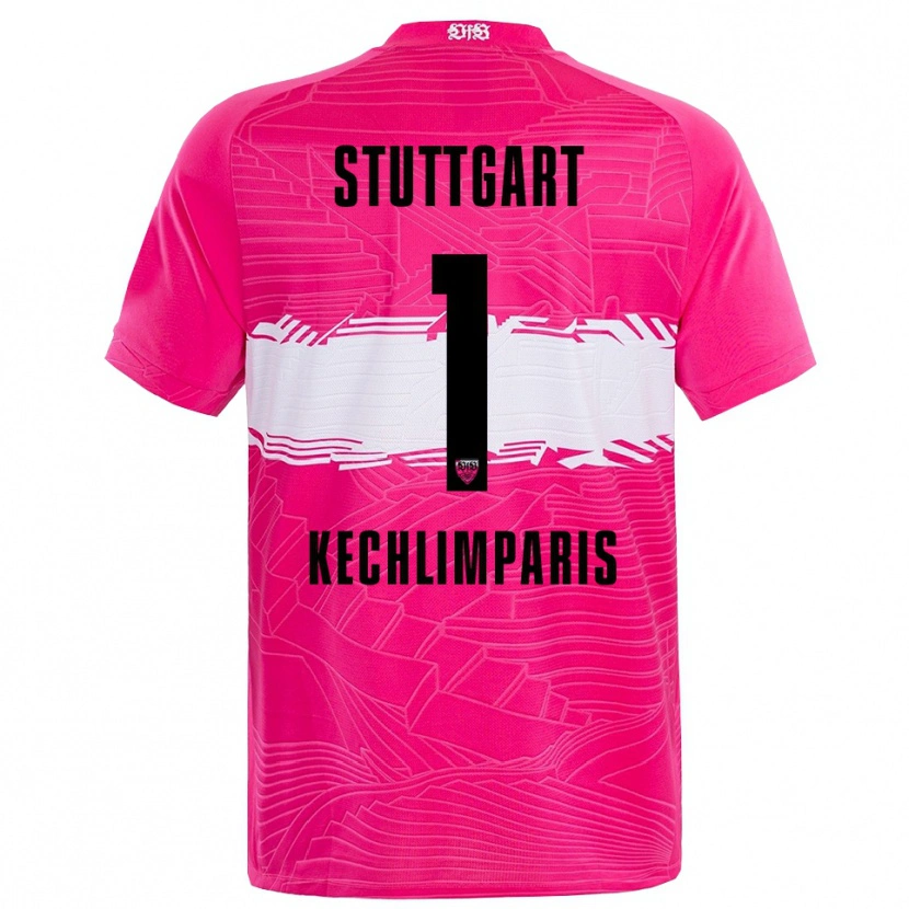 Danxen Heren Ioannis Kechlimparis #1 Diep Roze Zwart Keepersshirt 2025/26 T-Shirt België