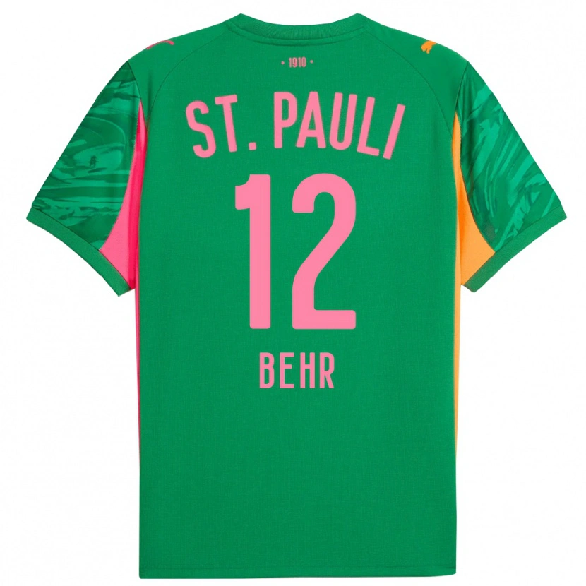Danxen Heren Juri Behr #12 Groen Oranje Roze Keepersshirt 2025/26 T-Shirt België
