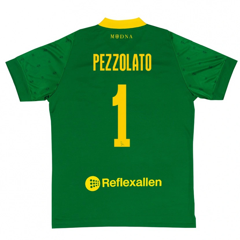 Danxen Heren Michele Pezzolato #1 Groen Geel Keepersshirt 2025/26 T-Shirt België