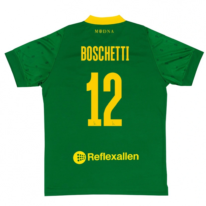 Danxen Heren Matteo Boschetti #12 Groen Geel Keepersshirt 2025/26 T-Shirt België