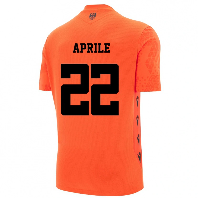 Danxen Heren Roberta Aprile #22 Donker Oranje Zwart Keepersshirt 2025/26 T-Shirt België