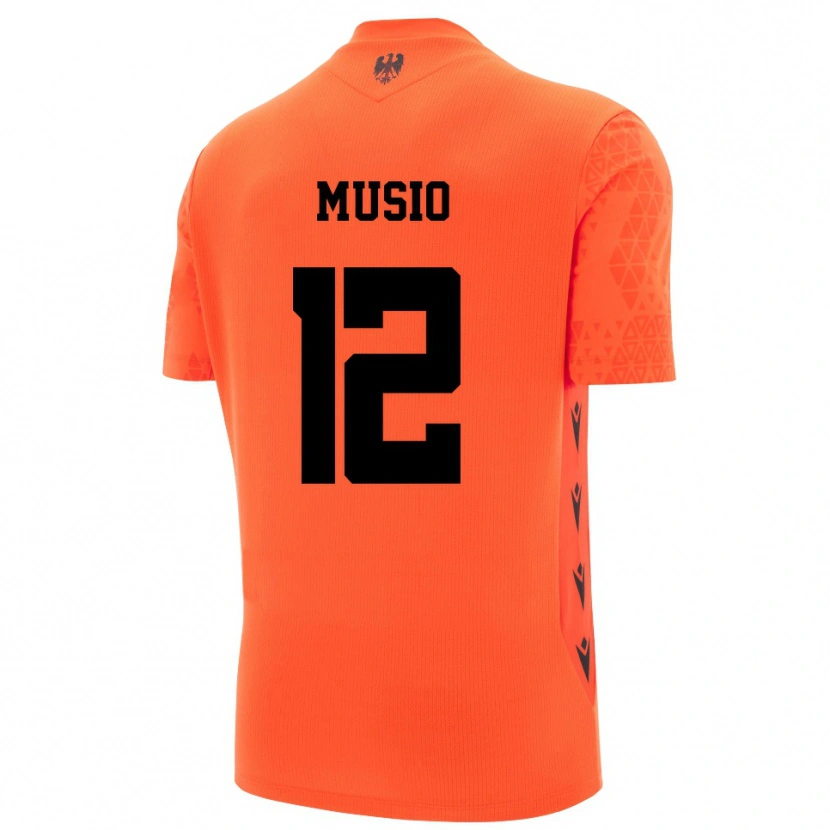 Danxen Heren Luca Musio #12 Donker Oranje Zwart Keepersshirt 2025/26 T-Shirt België