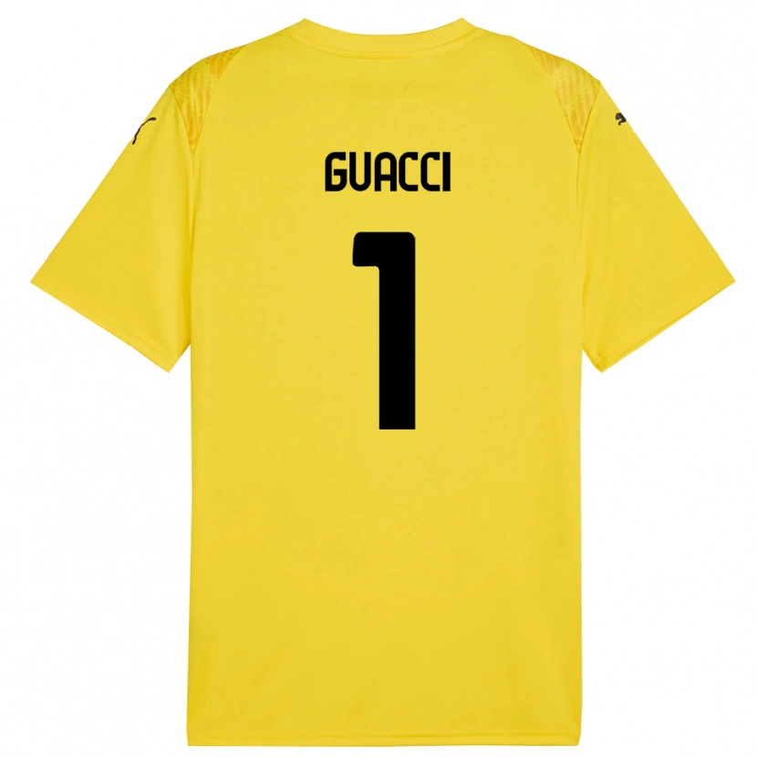 Danxen Heren Marco Guacci #1 Geel Zwart Keepersshirt 2025/26 T-Shirt België