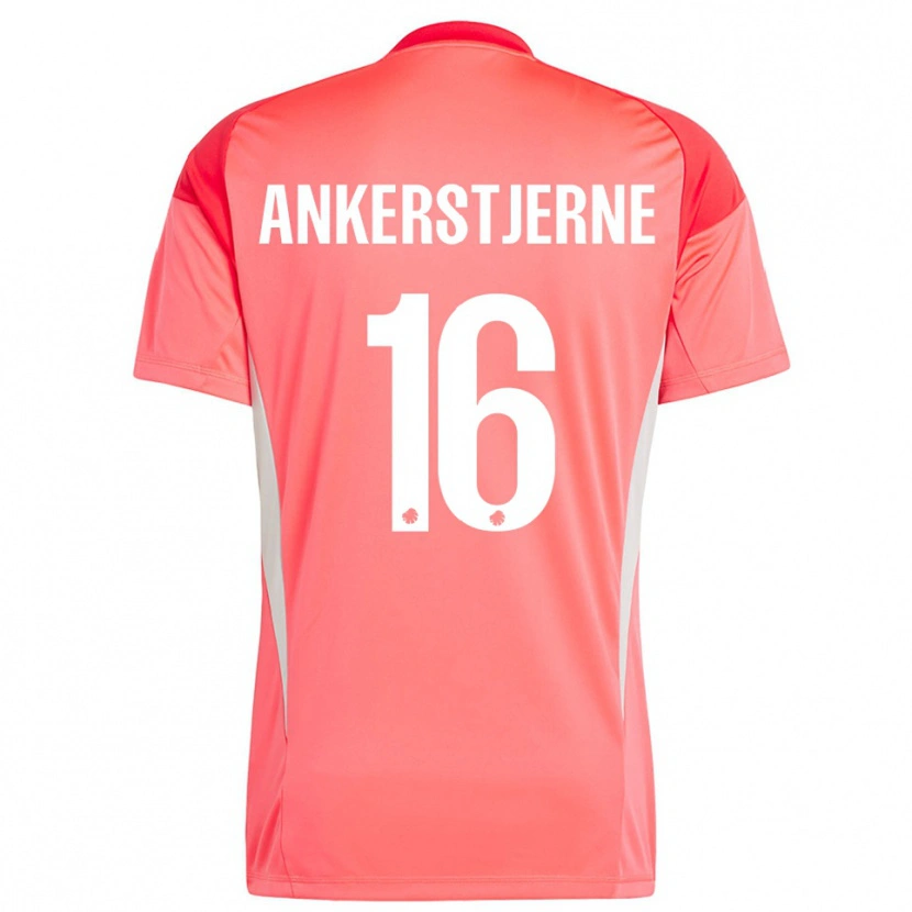 Danxen Heren Ida Ankerstjerne #16 Rood Wit Keepersshirt 2025/26 T-Shirt België