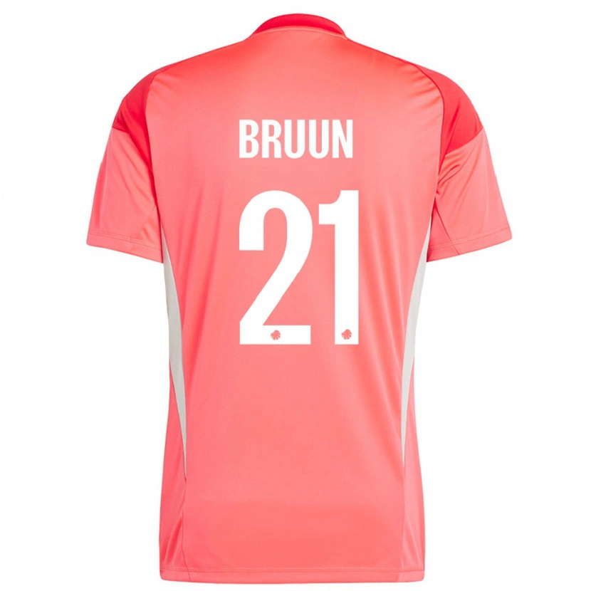 Danxen Heren Alfred Bruun #21 Rood Wit Keepersshirt 2025/26 T-Shirt België
