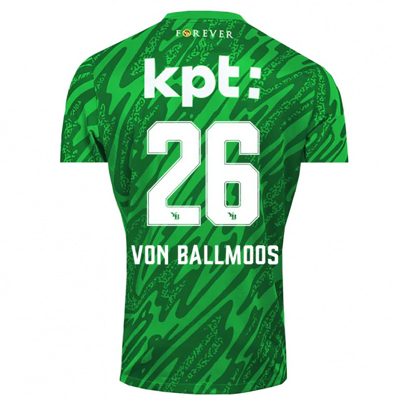 Danxen Heren David von Ballmoos #26 Groen Wit Keepersshirt 2025/26 T-Shirt België