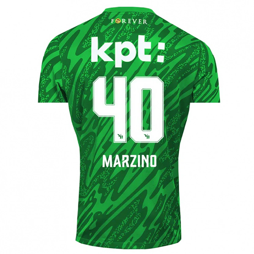 Danxen Heren Dario Marzino #40 Groen Wit Keepersshirt 2025/26 T-Shirt België