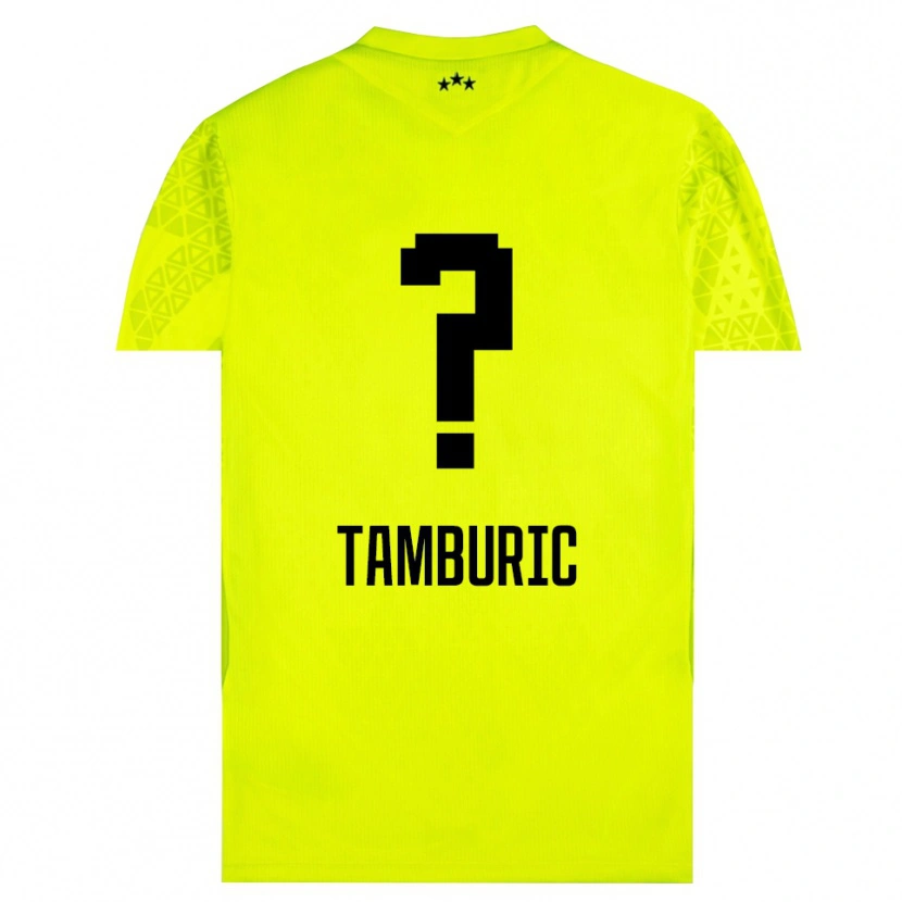 Danxen Heren Vukasin Tamburic #0 Geel Groen Zwart Keepersshirt 2025/26 T-Shirt België