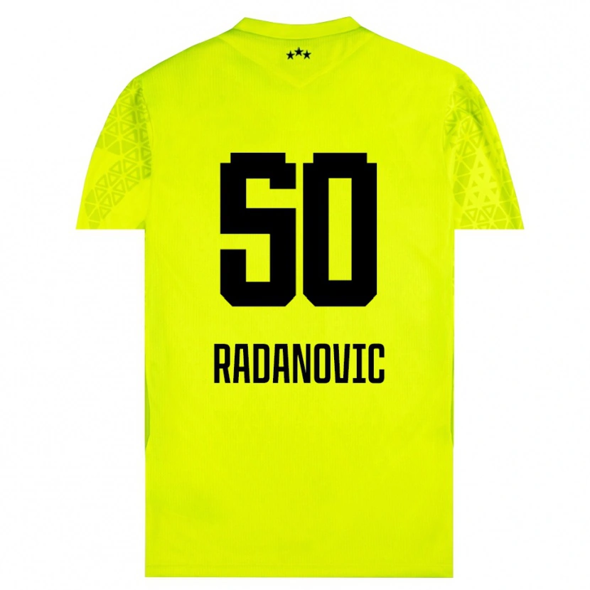 Danxen Heren Savo Radanovic #50 Geel Groen Zwart Keepersshirt 2025/26 T-Shirt België