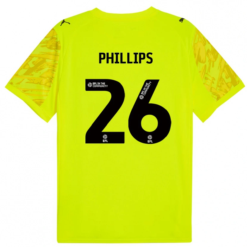 Danxen Heren Noah Phillips #26 Fluorescerend Groen Keepersshirt 2025/26 T-Shirt België