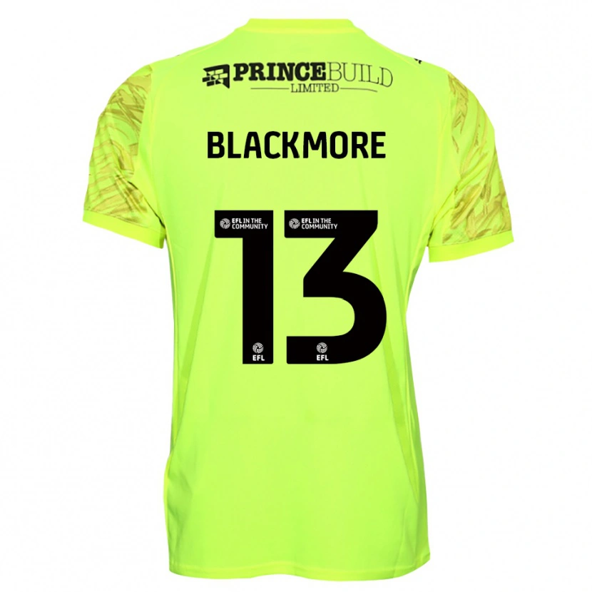 Danxen Heren Will Blackmore #13 Fluorescerend Groen Zwart Keepersshirt 2025/26 T-Shirt België