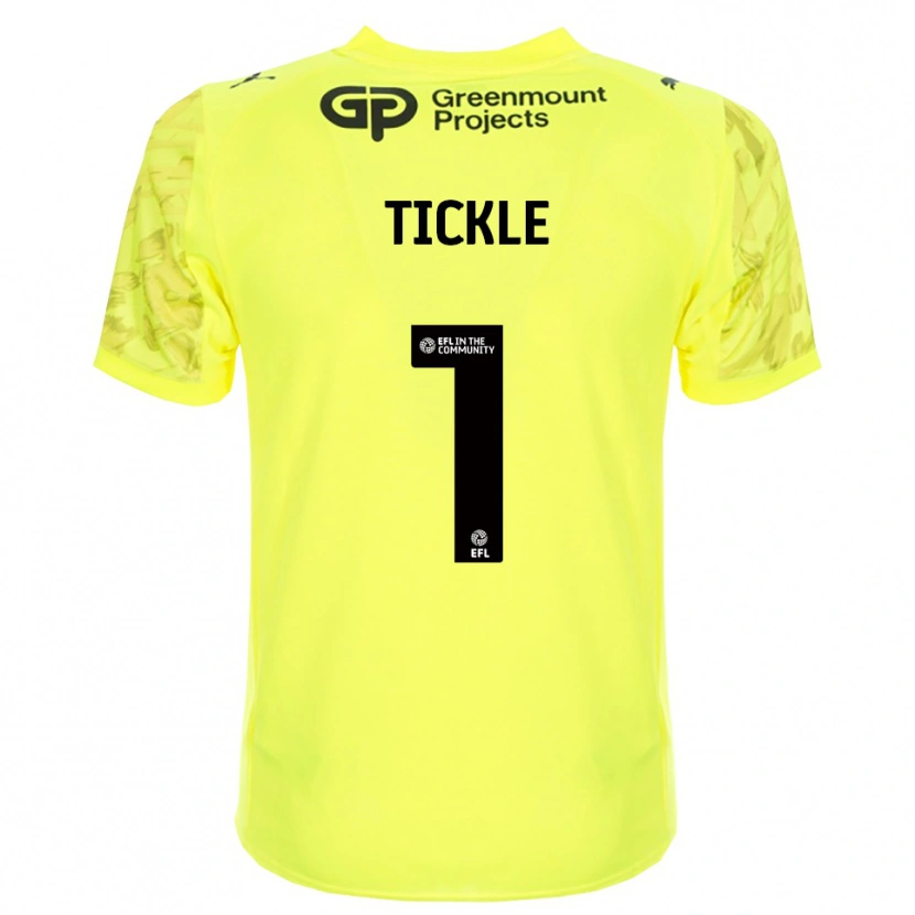 Danxen Heren Sam Tickle #1 Fluorescerend Groen Zwart Keepersshirt 2025/26 T-Shirt België