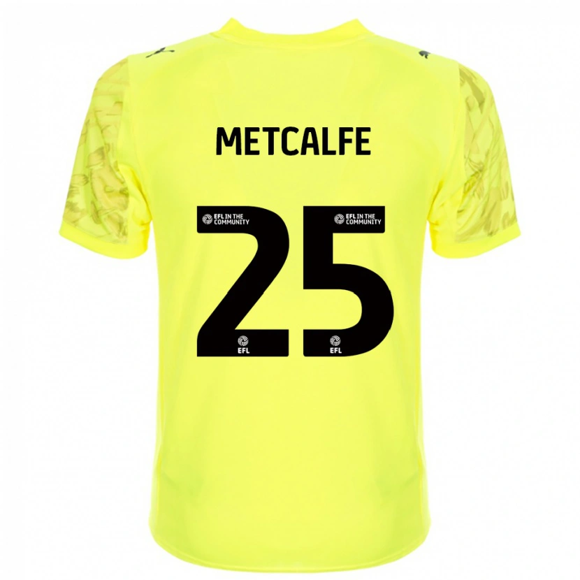 Danxen Heren Max Metcalfe #25 Geel Zwart Keepersshirt 2025/26 T-Shirt België