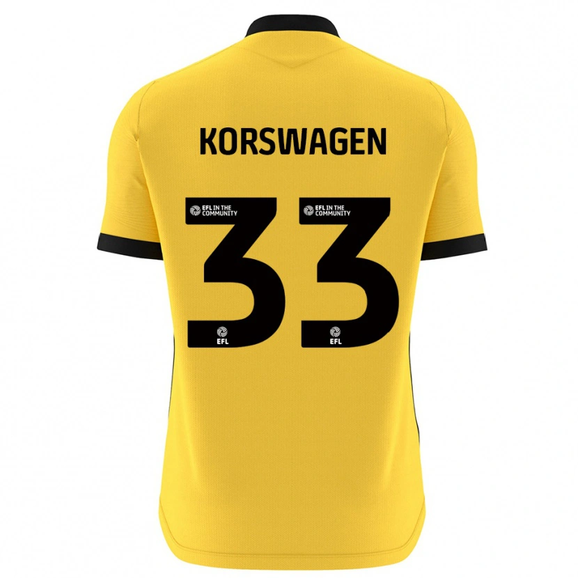 Danxen Heren Mattijis Korswagen #33 Geel Zwart Keepersshirt 2025/26 T-Shirt België