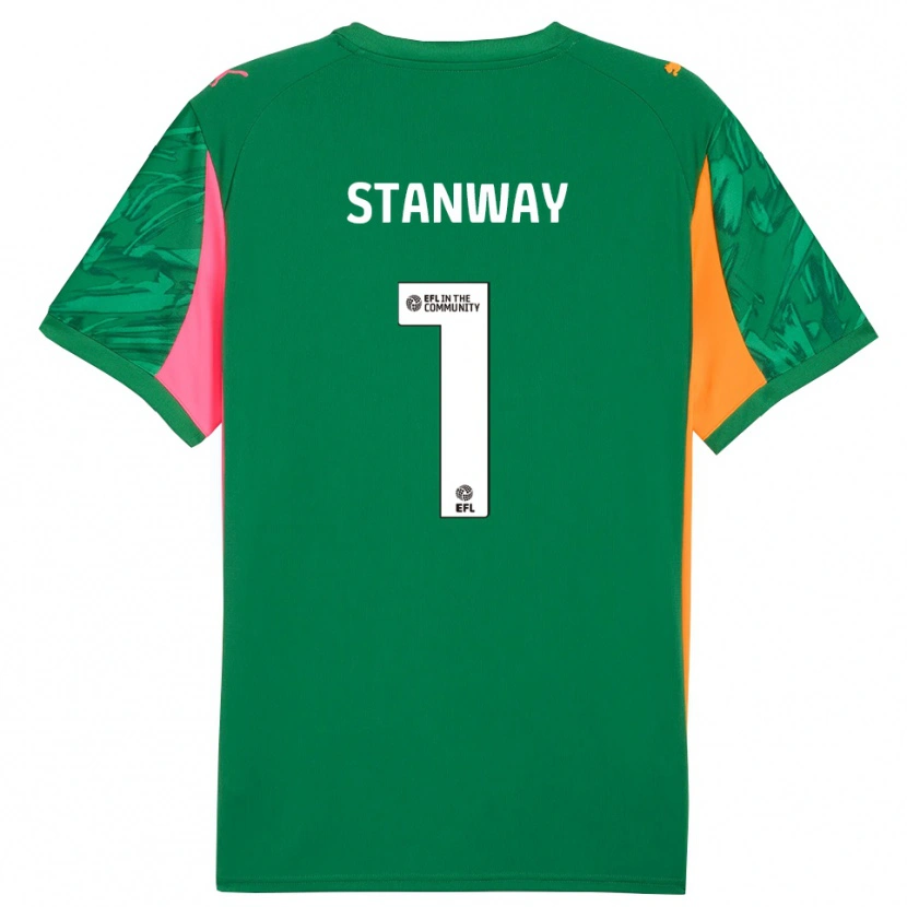 Danxen Heren Wyll Stanway #1 Groen Roze Keepersshirt 2025/26 T-Shirt België