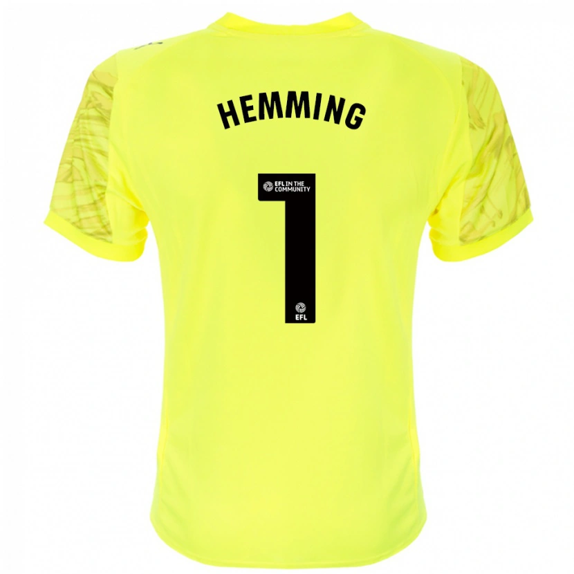 Danxen Heren Zach Hemming #1 Geel Zwart Keepersshirt 2025/26 T-Shirt België