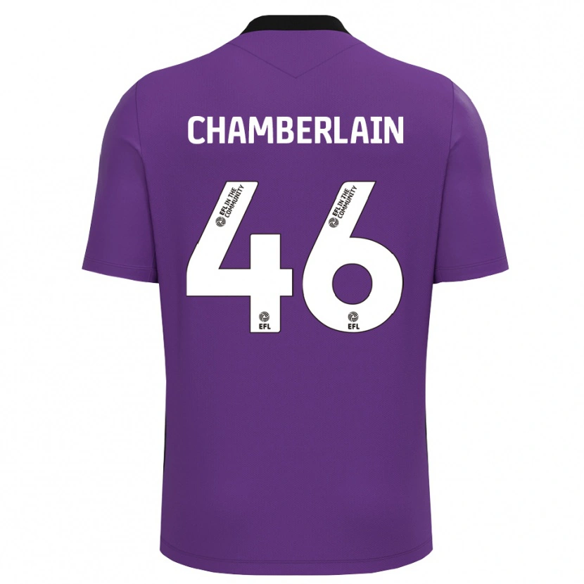 Danxen Heren Harrison Chamberlain #46 Paars Wit Keepersshirt 2025/26 T-Shirt België