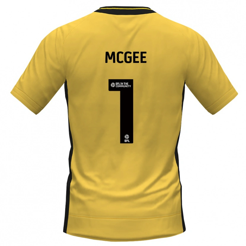 Danxen Heren Luke McGee #1 Geel Zwart Keepersshirt 2025/26 T-Shirt België
