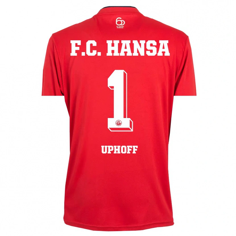 Danxen Heren Benjamin Uphoff #1 Rood Wit Keepersshirt 2025/26 T-Shirt België