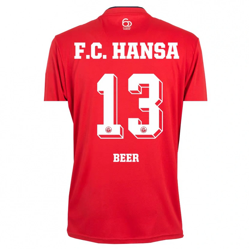 Danxen Heren Darian Beer #13 Rood Wit Keepersshirt 2025/26 T-Shirt België