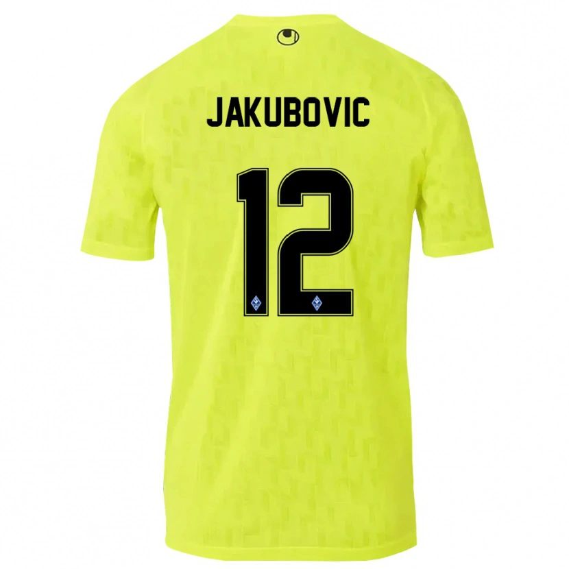 Danxen Heren Harun Jakubovic #12 Geel Zwart Keepersshirt 2025/26 T-Shirt België