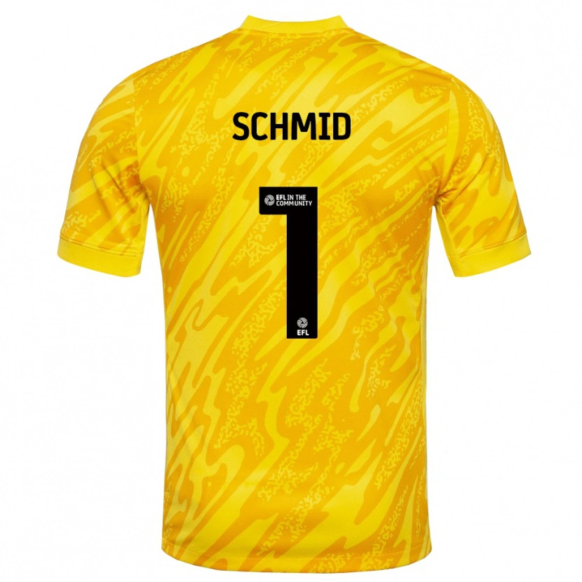 Danxen Heren Nicolas Schmid #1 Geel Zwart Keepersshirt 2025/26 T-Shirt België