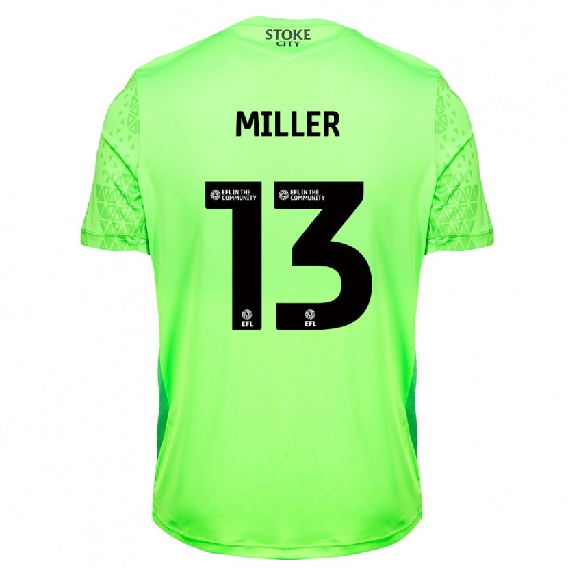 Danxen Heren Tom Miller #13 Groen Zwart Keepersshirt 2025/26 T-Shirt België