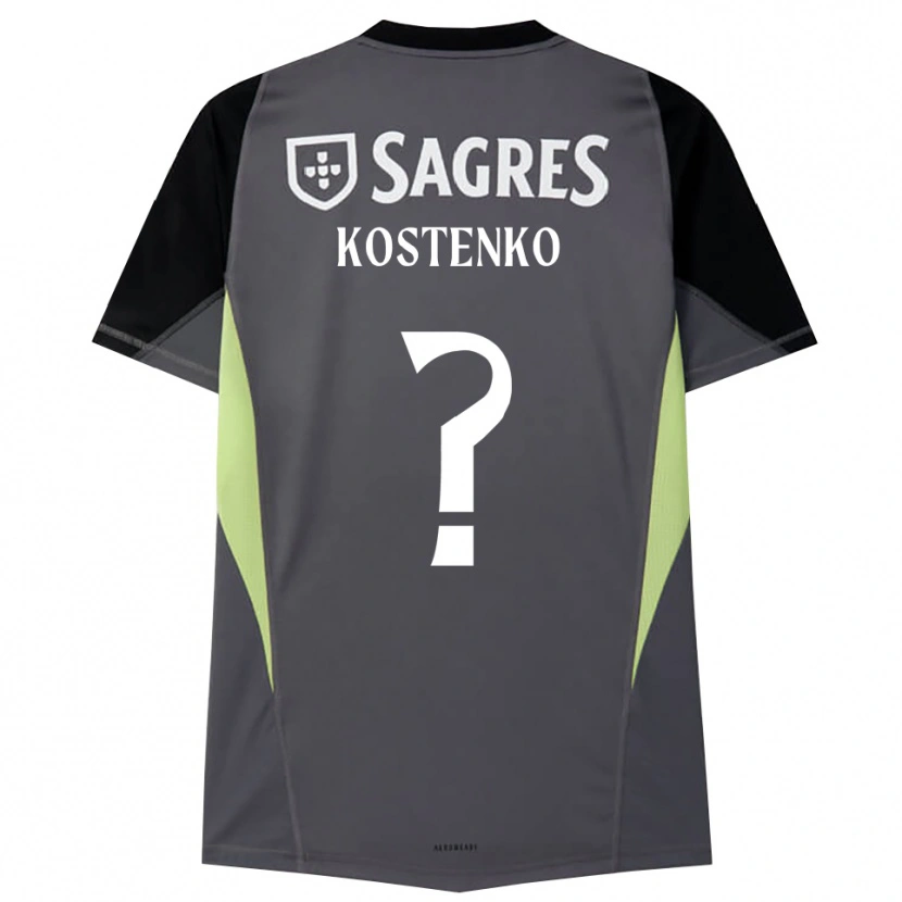 Danxen Heren Igor Kostenko #0 Donkergrijs Zwart Keepersshirt 2025/26 T-Shirt België
