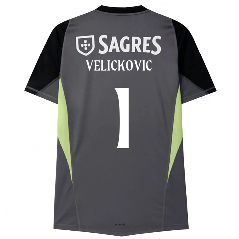 Danxen Heren Luka Veličković #1 Donkergrijs Zwart Keepersshirt 2025/26 T-Shirt België