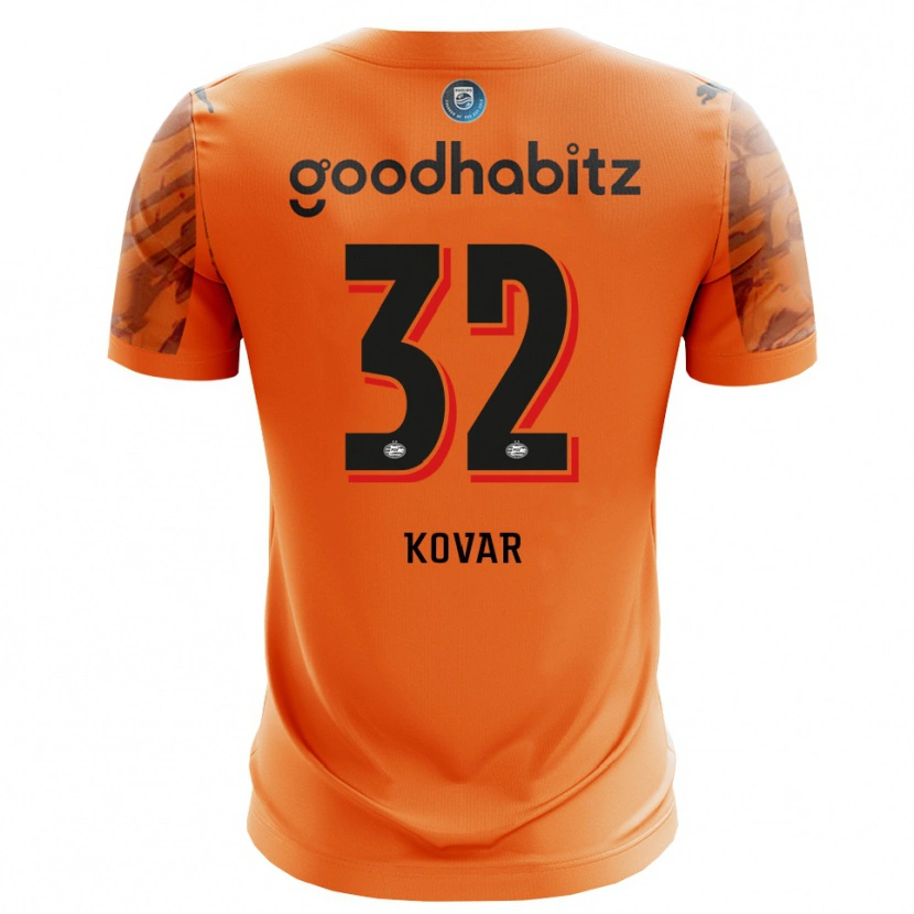 Danxen Heren Matej Kovar #32 Oranje Zwart Keepersshirt 2025/26 T-Shirt België