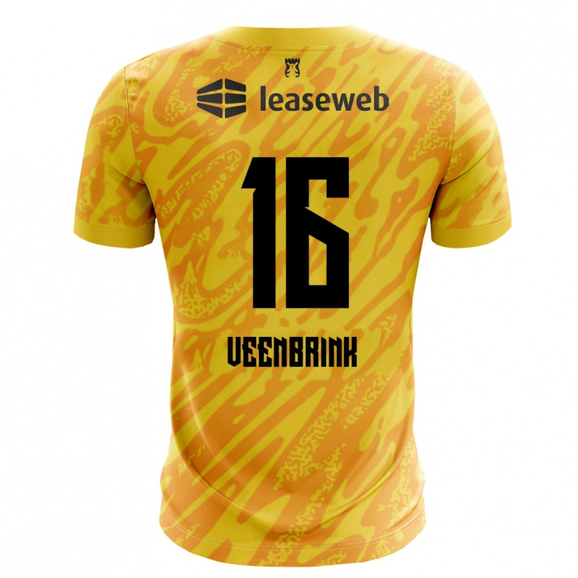Danxen Heren Jayden Veenbrink #16 Oranje Geel Zwart Keepersshirt 2025/26 T-Shirt België