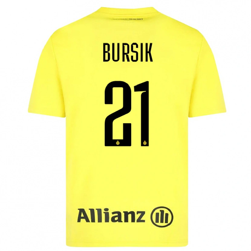 Danxen Heren Josef Bursik #21 Geel Zwart Keepersshirt 2025/26 T-Shirt België