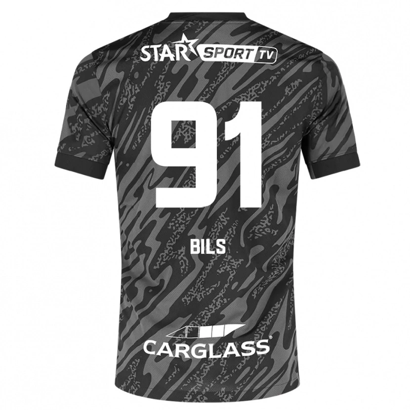 Danxen Heren Elise Bils #91 Donkergrijs Zwart Keepersshirt 2025/26 T-Shirt België