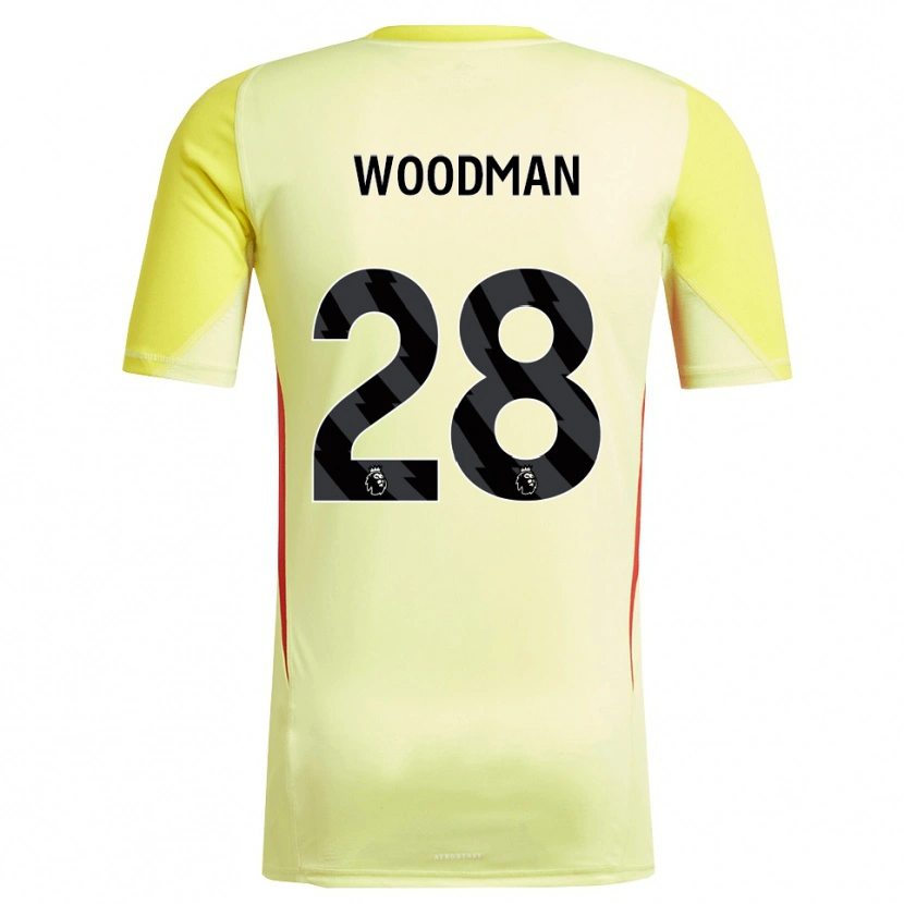 Danxen Heren Freddie Woodman #28 Geel Rood Keepersshirt 2025/26 T-Shirt België