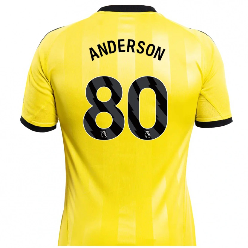Danxen Heren Will Anderson #80 Geel Zwart Keepersshirt 2025/26 T-Shirt België