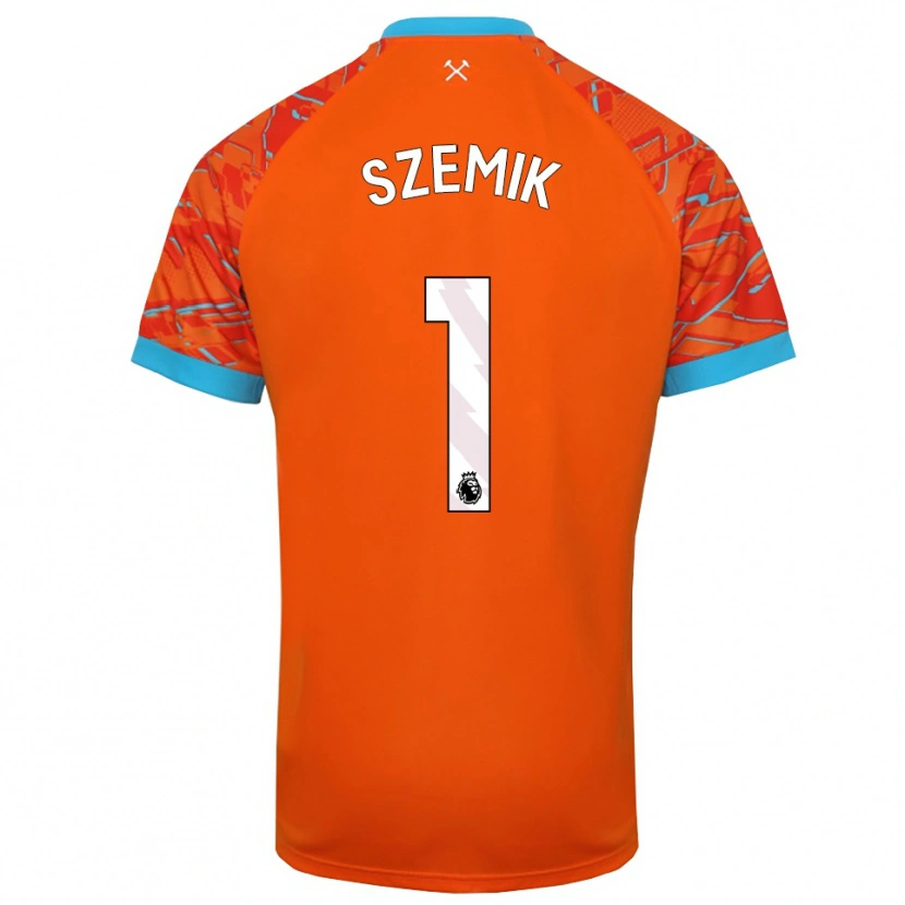 Danxen Heren Kinga Szemik #1 Oranje Wit Keepersshirt 2025/26 T-Shirt België