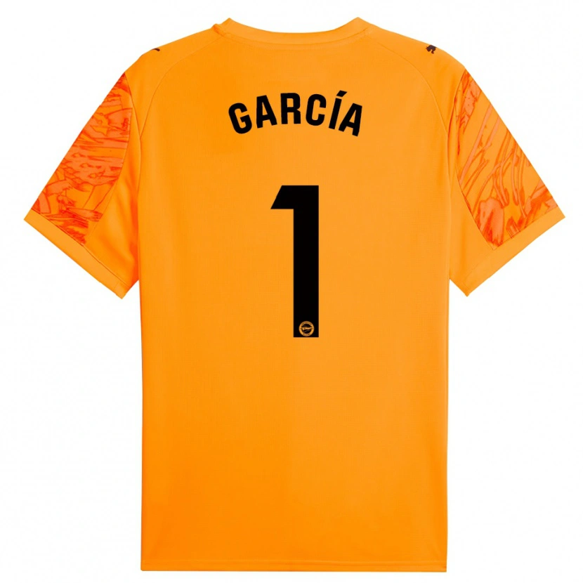 Danxen Heren Gaizka García #1 Oranje Zwart Keepersshirt 2025/26 T-Shirt België