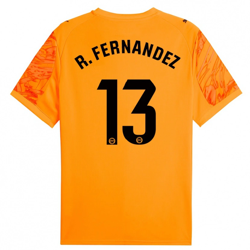 Danxen Heren Raúl Fernández #13 Oranje Zwart Keepersshirt 2025/26 T-Shirt België