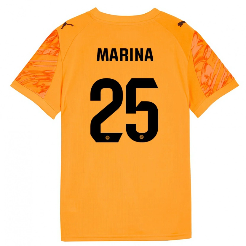 Danxen Heren Sergi Marina #25 Oranje Zwart Keepersshirt 2025/26 T-Shirt België