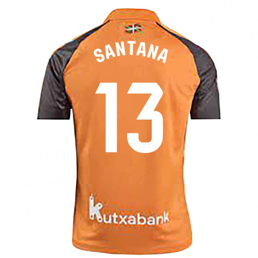 Danxen Heren Olatz Santana #13 Zwart Oranje Keepersshirt 2025/26 T-Shirt België