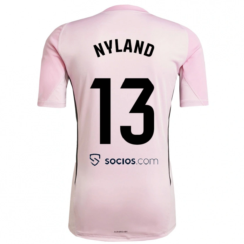 Danxen Heren Ørjan Nyland #13 Roze Zwart Keepersshirt 2025/26 T-Shirt België