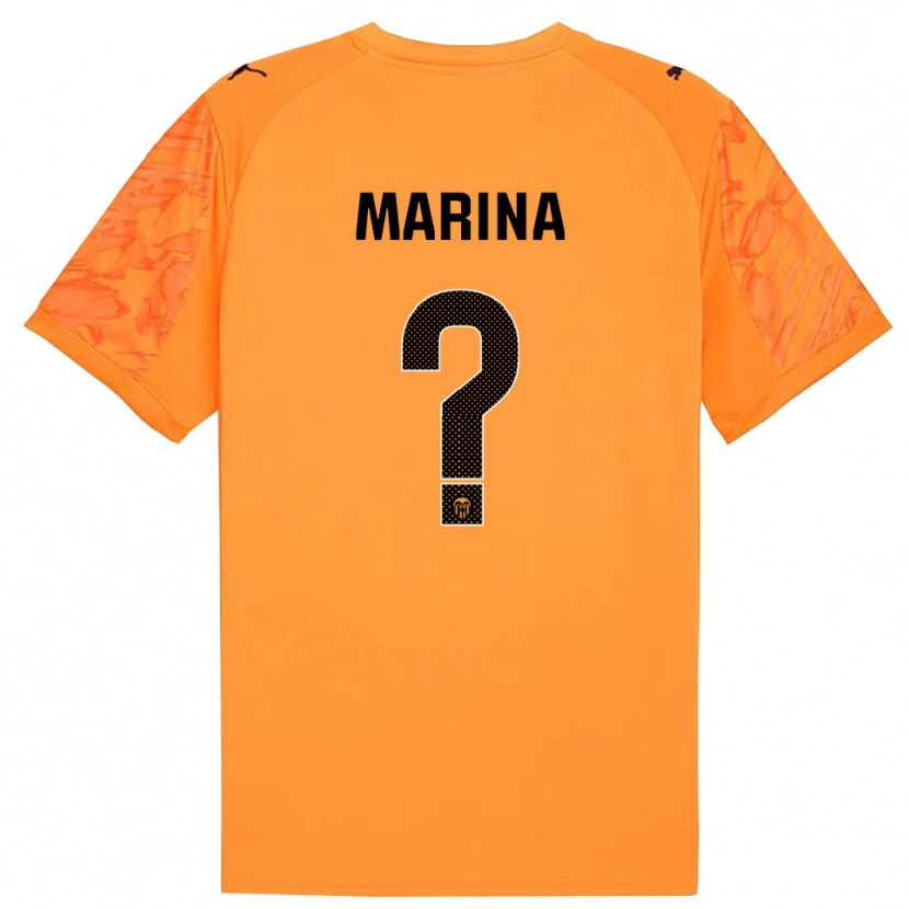 Danxen Heren Marina Llacer Muñoz #0 Oranje Zwart Keepersshirt 2025/26 T-Shirt België