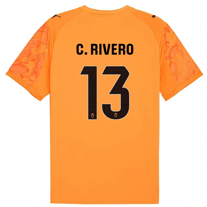 Danxen Heren Cristian Rivero #13 Oranje Zwart Keepersshirt 2025/26 T-Shirt België