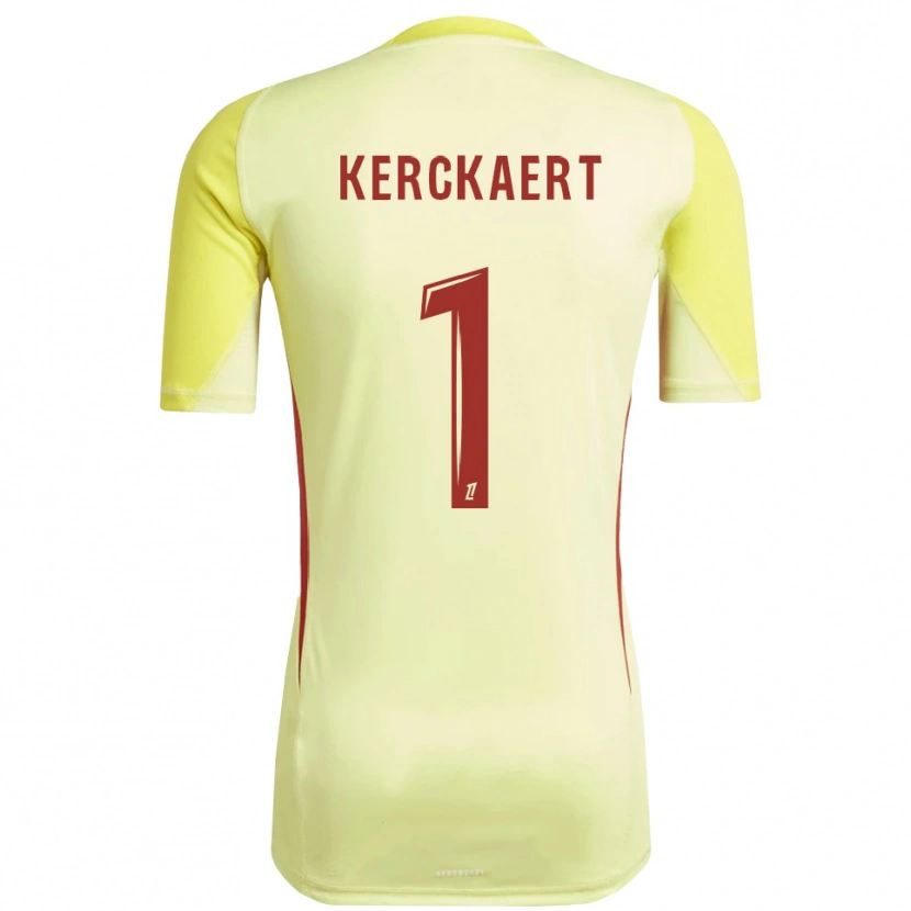 Danxen Heren Gabriel Kerckaert #1 Lichtgeel Rood Keepersshirt 2025/26 T-Shirt België