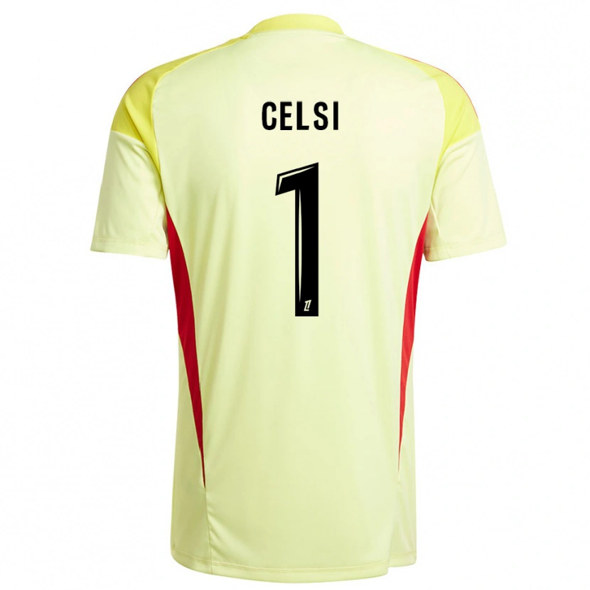 Danxen Heren Rafael Celsi #1 Licht Geel Zwart Keepersshirt 2025/26 T-Shirt België