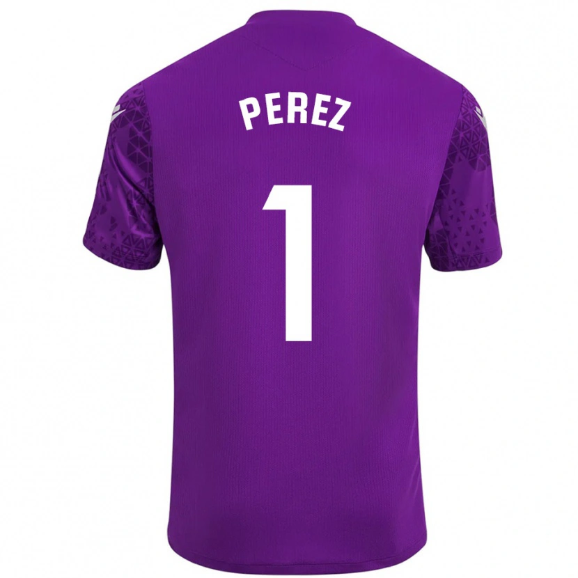 Danxen Heren Fer Pérez #1 Donker Paars Wit Keepersshirt 2025/26 T-Shirt België