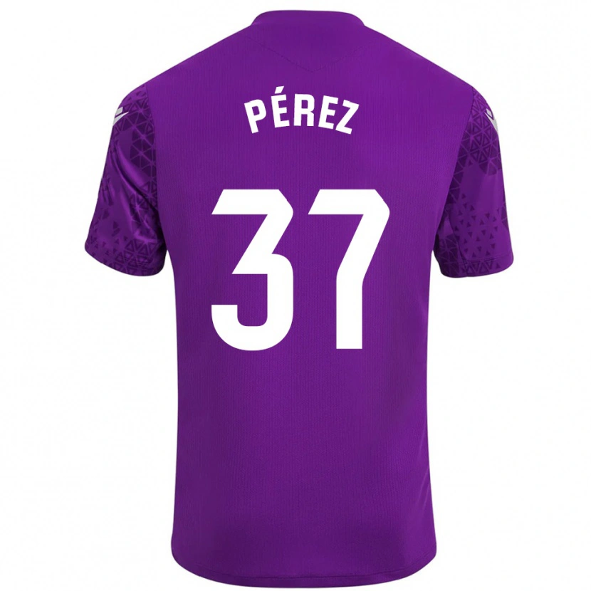 Danxen Heren David Pérez #37 Donker Paars Wit Keepersshirt 2025/26 T-Shirt België